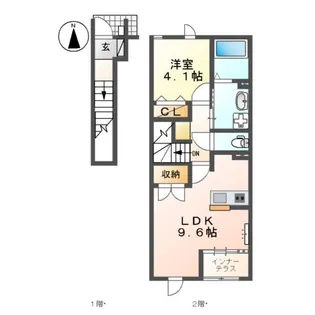 クオレ【202号室】の間取り