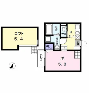 CREO中村公園【2階】の間取り