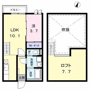 Creo中村公園【2階】の間取り