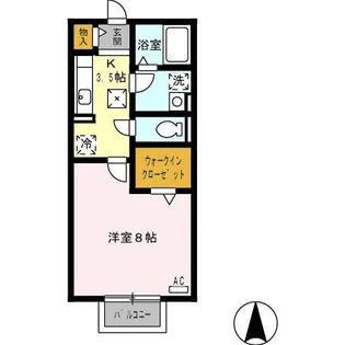 クレール A【1階】の間取り