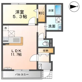 ドエル・アイリス【1階】の間取り