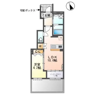 サンライズワン【101号室】の間取り