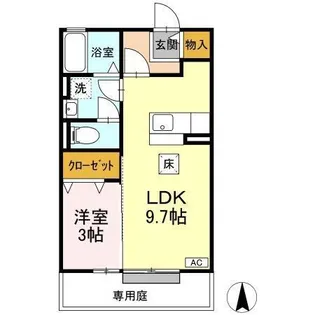ロイヤルシティー【1階】の間取り