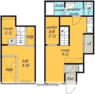 Raffine賑町(ラフィネ賑町)【1階】の間取り