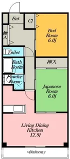 2LDKの間取り画像