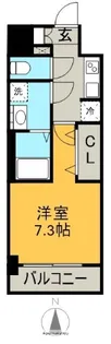 SーRESIDENCE亀島駅前ASCENT.(アセント)【2階】の間取り