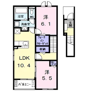 カーサ・セレーノ【2階】の間取り