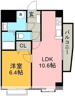 クイーンズ・スクエア【2階】の間取り