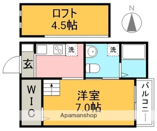 1Rの間取り画像