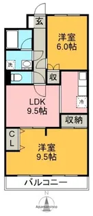ロイヤルマンション横井.【3階】の間取り