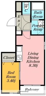 Cherim 本陣十王町Ⅱ North【1階】の間取り