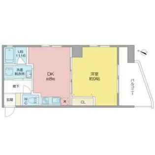 A.I.BUILD稲穂【4階】の間取り