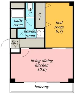 BENTURY横井【2階】の間取り