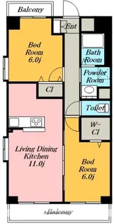 ボヌールレジデンス【5階】の間取り