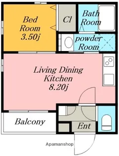 1LDKの間取り画像