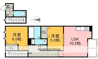 フロンティア【2階】の間取り
