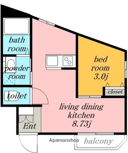 サンレジデンス岩塚.【3階】の間取り