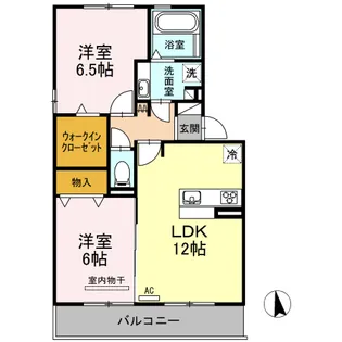 ハロウェル D棟【3階】の間取り