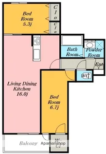 ブルームひまわり.【2階】の間取り