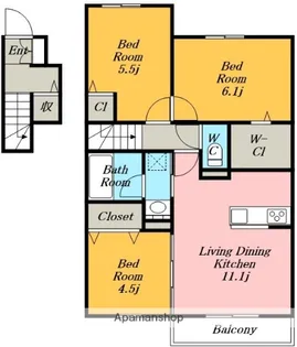 サンハイム八社.【2階】の間取り