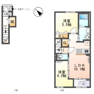 リバティーハイム【2階】の間取り
