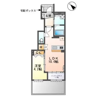 リバティーハイム【1階】の間取り