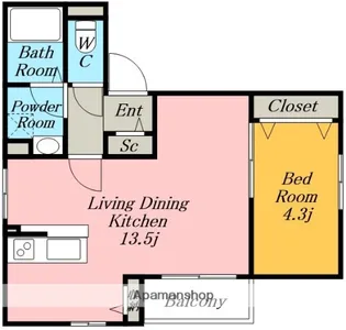 アークレジデンス中村日赤【2階】の間取り