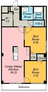 平野マンションⅡ.【2階】の間取り