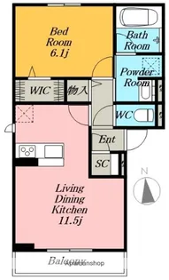 ベルフルール.【2階】の間取り
