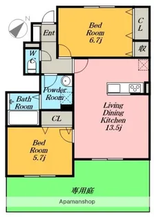 メゾンクレール【1階】の間取り