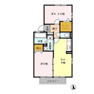 ビューラー アヤ B【2階】の間取り