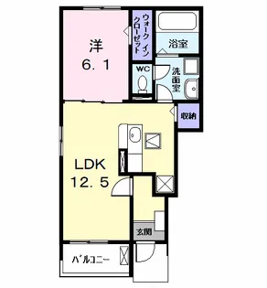 グランディールCー1【1階】の間取り