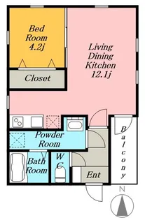 Luna terrace【2階】の間取り