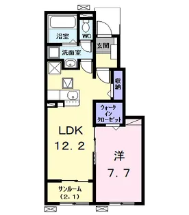 エルディーアールA【1階】の間取り
