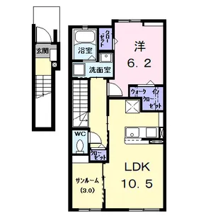 エルディーアールB【2階】の間取り