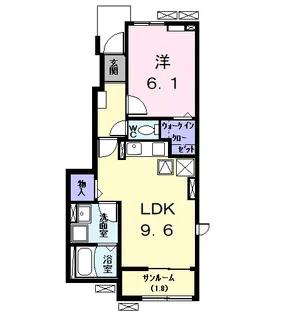 エルディーアールB【1階】の間取り