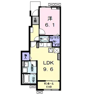 エルディーアールB【1階】の間取り