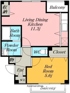 パレットM・T.【4階】の間取り