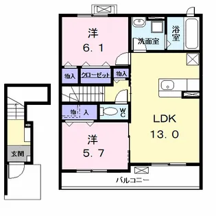 LE REVE(ルレーブ)【2階】の間取り