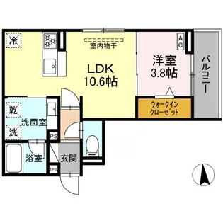 セレスティア藤江町【2階】の間取り
