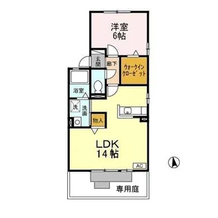 リヴェースかんだ【1階】の間取り