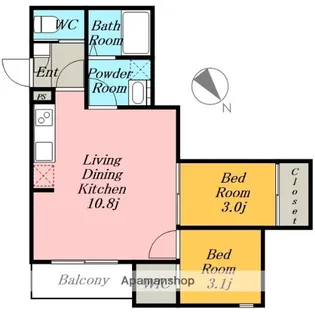 REGALEST中村日赤【2階】の間取り