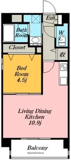 ル・コンセルト本陣【4階】の間取り