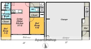 G COLOR木田【2階】の間取り
