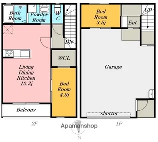 G COLOR木田【2階】の間取り