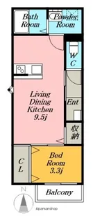 LECOCON甚目寺Ⅱ.【3階】の間取り