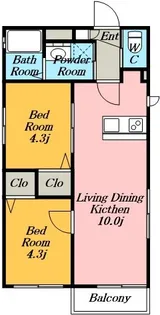 Cedre中村公園【4階】の間取り