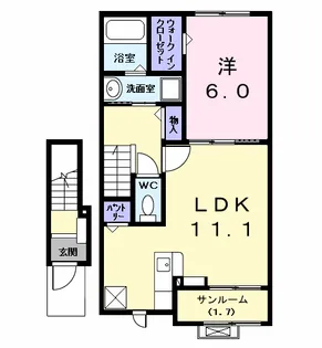 カンファタブル KⅡ【2階】の間取り