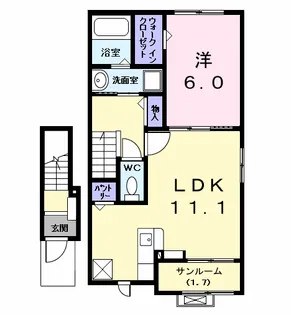 カンファタブル KⅡ【2階】の間取り