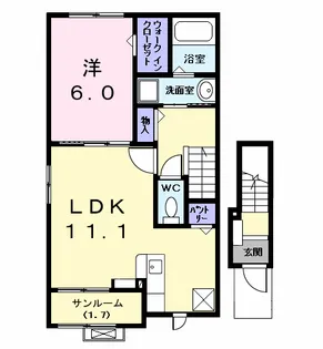 カンファタブルKⅡ【2階】の間取り